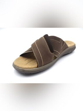 Brown Men’s Slide Sandal - Comfort Slip-On AR-11